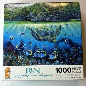Ceaco Emerald Hana Honu Deep Sea Turtle 1000 Piece Jigsaw Puzzle - Sealed vn